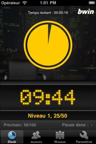 bwin poker clock